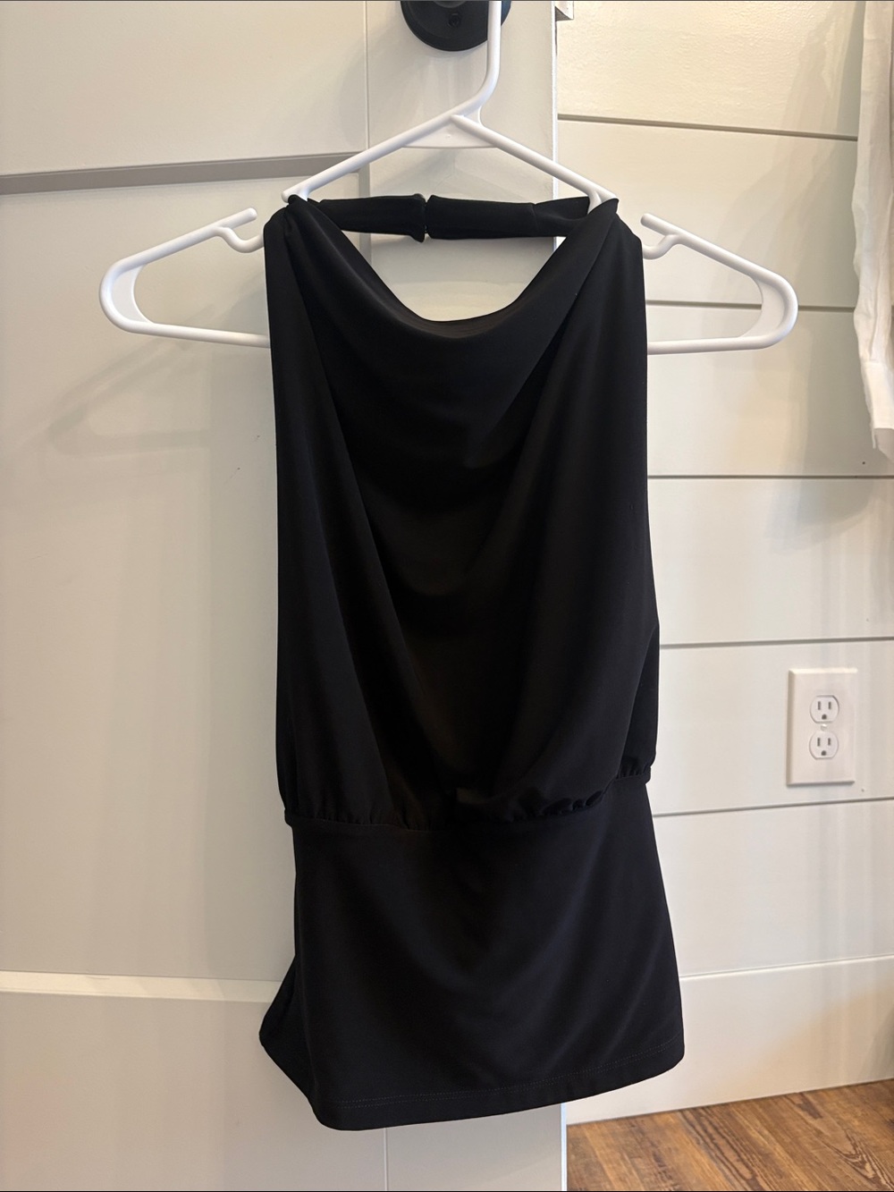 Aritzia Black Backless Halter Top